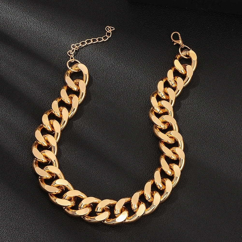 Unisex Thick Link Chain Short Necklace Hip Hop Party Club Statement Jewelry Gift Image 4