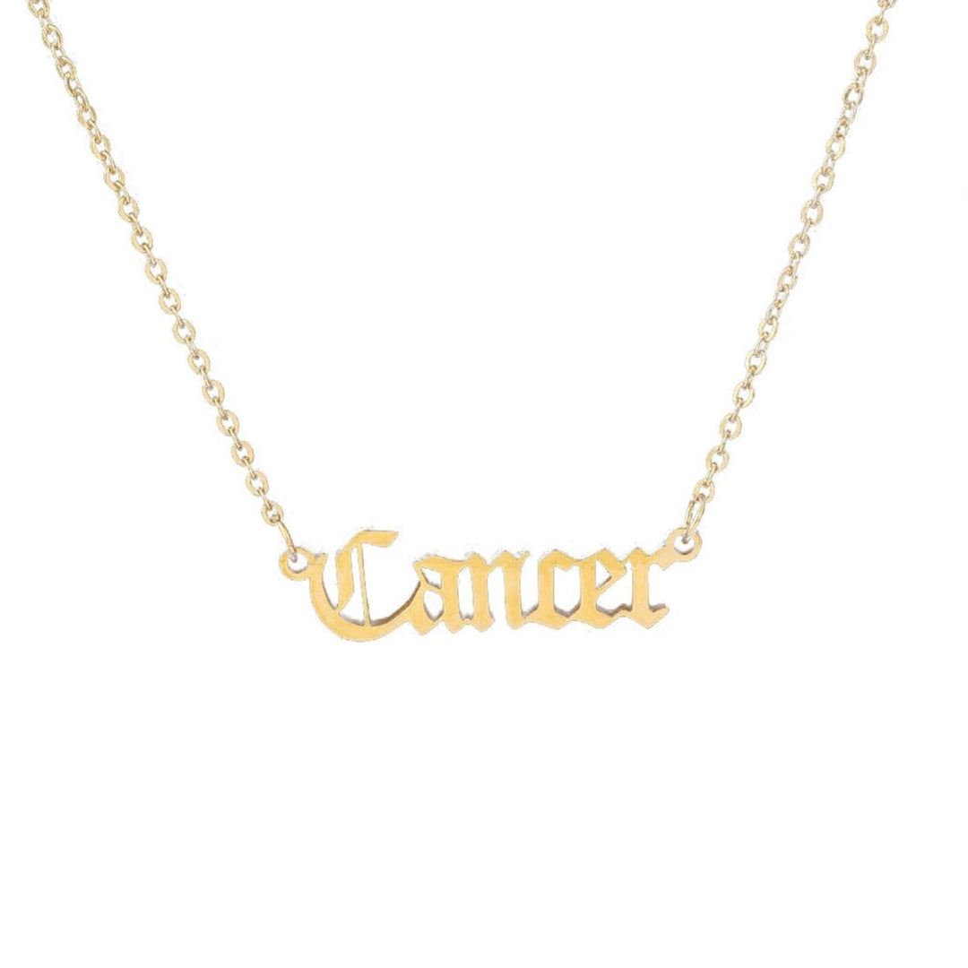 Necklace Constellation Elements Corrosion Resistant Alloy English Letter Pendant for Party Image 1