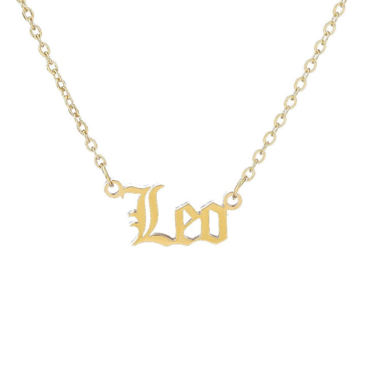 Necklace Constellation Elements Corrosion Resistant Alloy English Letter Pendant for Party Image 1