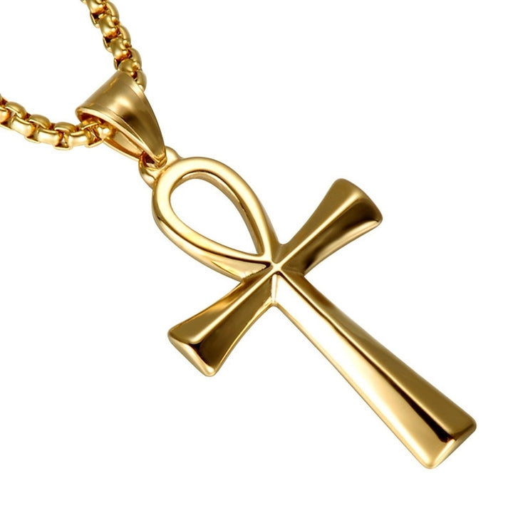 Fashion Men Cross Pendant Long Chain Necklace Party Club Jewelry Birthday Gift Image 7