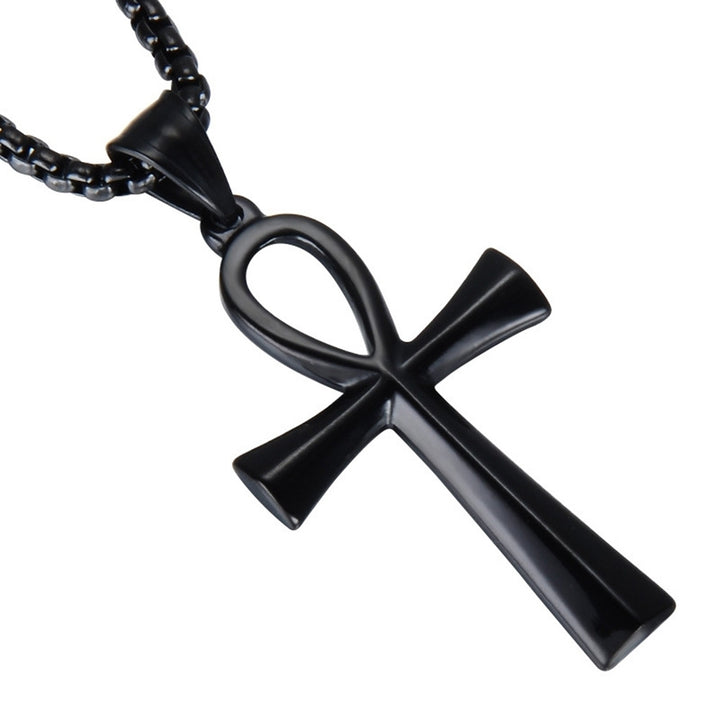 Fashion Men Cross Pendant Long Chain Necklace Party Club Jewelry Birthday Gift Image 8