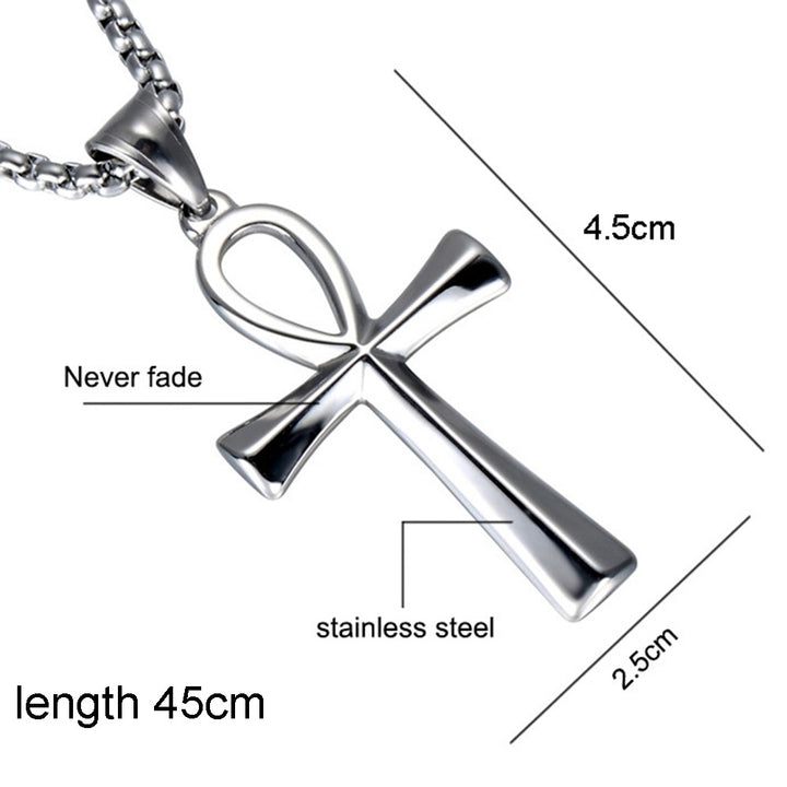 Fashion Men Cross Pendant Long Chain Necklace Party Club Jewelry Birthday Gift Image 9