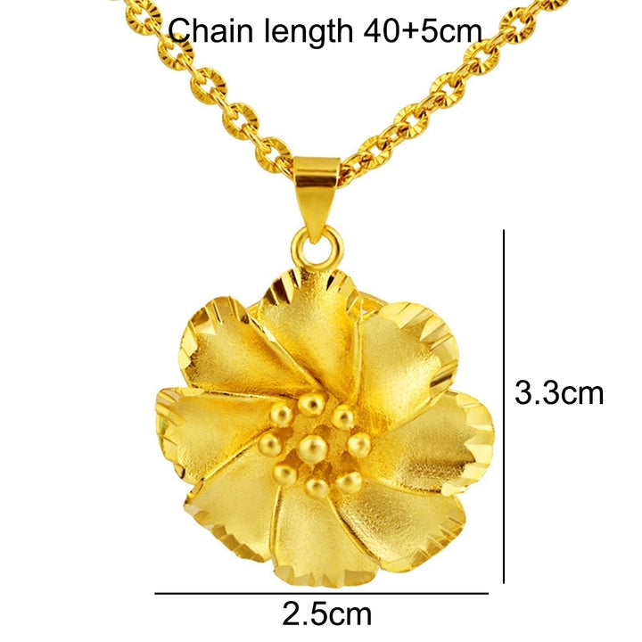 Fashion Women Gold Plated Hollow out Flower Pendant Chain Necklace Jewelry Gift Image 6