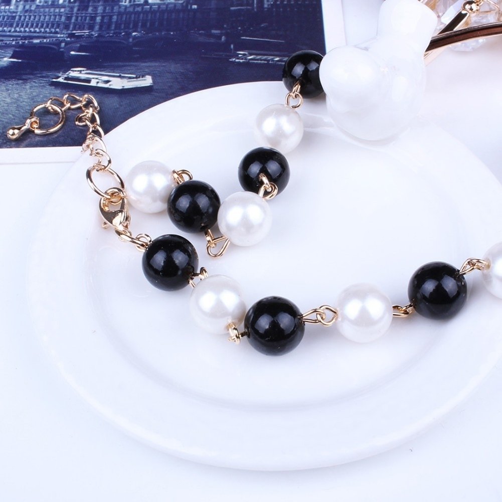 Fashion Women Faux Pearl Multilayer Chain Bib Necklace Statement Jewelry Gift Image 11