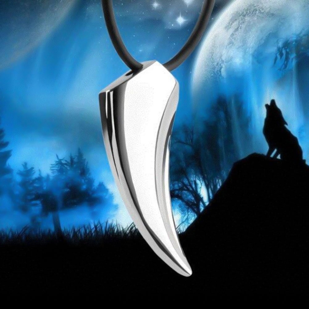 2Pcs Unisex Fashion Stainless Steel Moon Pendant Amulet Necklace Jewelry Gift Image 2