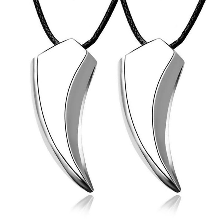 2Pcs Unisex Fashion Stainless Steel Moon Pendant Amulet Necklace Jewelry Gift Image 11