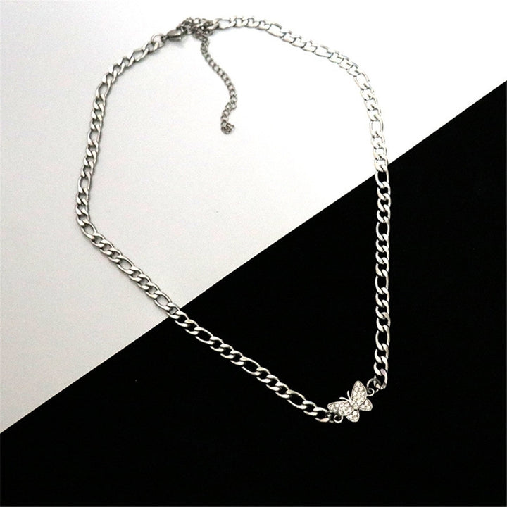 Women Fashion Simple Metal Butterfly Pendant Choker Chain Necklace Jewelry Gift Image 4