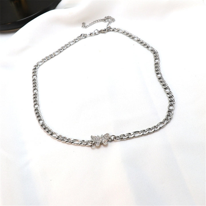 Women Fashion Simple Metal Butterfly Pendant Choker Chain Necklace Jewelry Gift Image 7