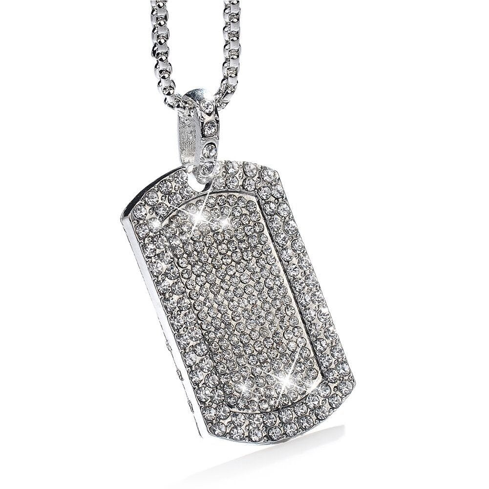 Women Rhinestone Geometric Squares Shape Pendant Decor Necklace Jewelry Gift Image 3