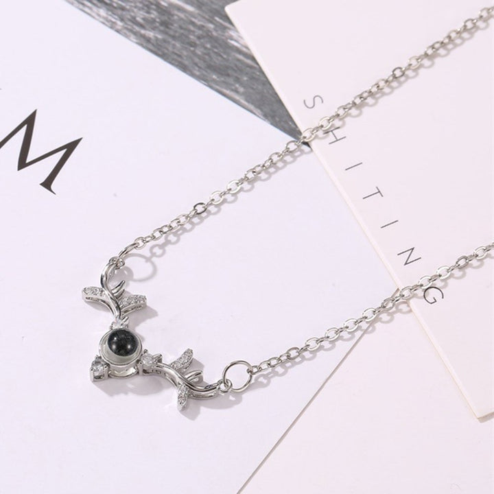 Female Antler Shaped Projection Clavicle Chain Pendant Choker Necklace Jewelry Image 7