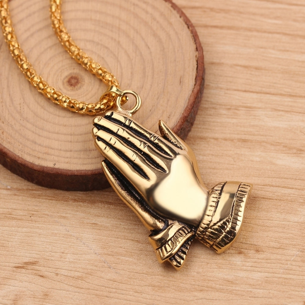 Men Fashionable Gashapon Figure Pendant Long Chain Necklace Jewelry Accessory Image 2