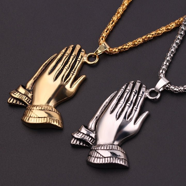 Men Fashionable Gashapon Figure Pendant Long Chain Necklace Jewelry Accessory Image 4