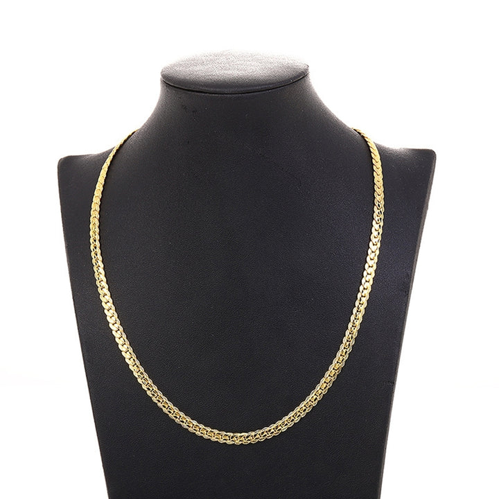 Fashion Hip-hop Golden Alloy 5mm Chain Necklace Unisex Jewelry Accessory Gift Image 8