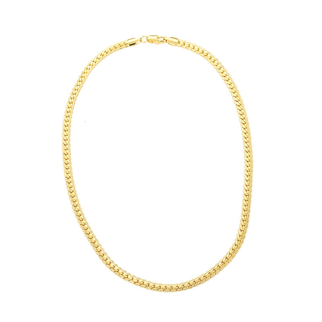 Fashion Hip-hop Golden Alloy 5mm Chain Necklace Unisex Jewelry Accessory Gift Image 9