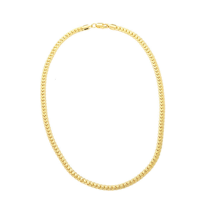 Fashion Hip-hop Golden Alloy 5mm Chain Necklace Unisex Jewelry Accessory Gift Image 9