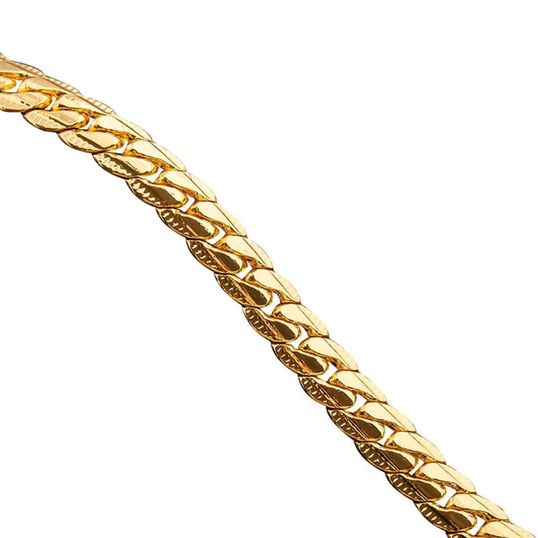 Fashion Hip-hop Golden Alloy 5mm Chain Necklace Unisex Jewelry Accessory Gift Image 10