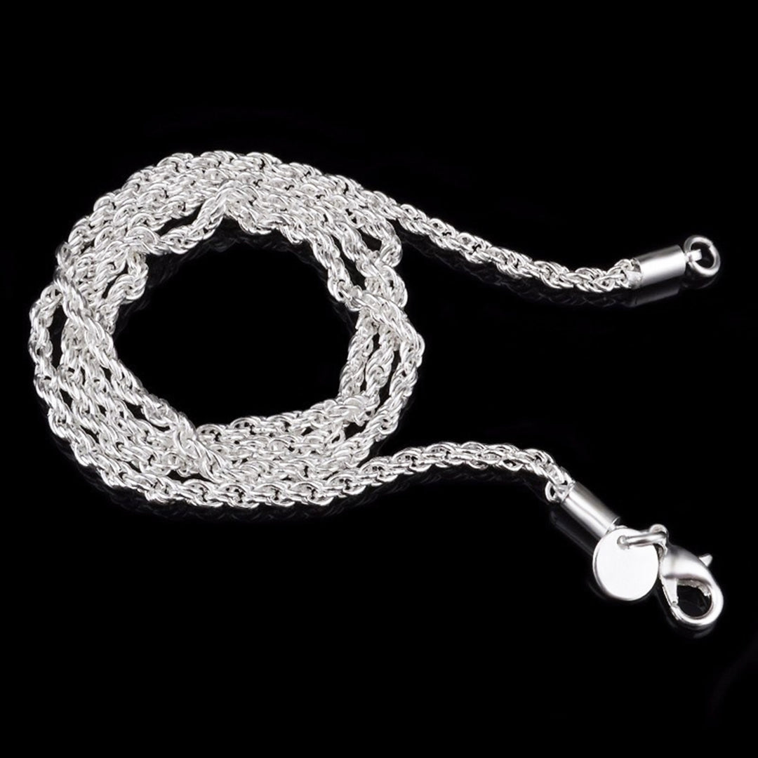 Unisex Fashion 18-30 inch Necklace Twisted Chain Pendant Jewelry Gift for Dating Image 2