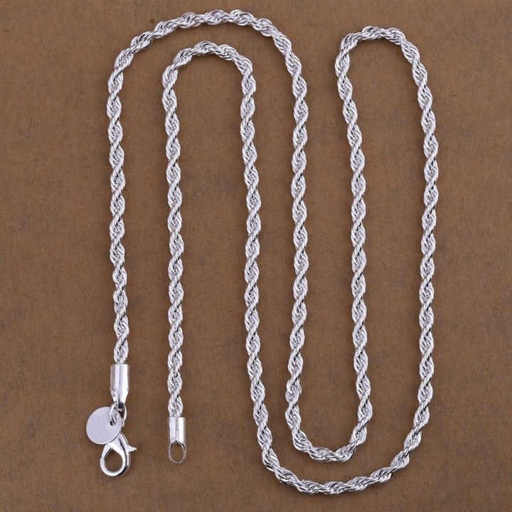 Unisex Fashion 18-30 inch Necklace Twisted Chain Pendant Jewelry Gift for Dating Image 6