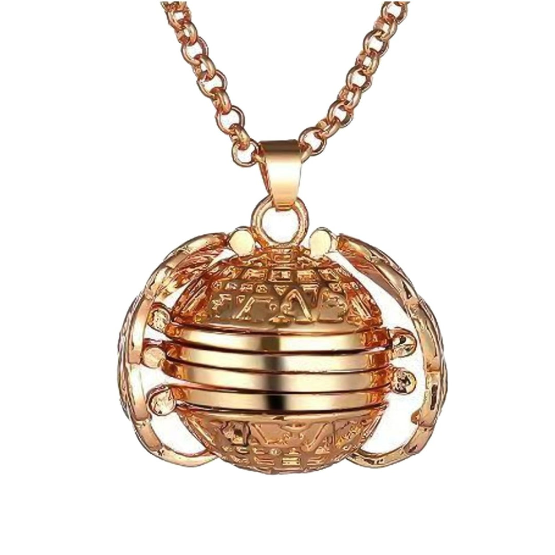 Creative Retro Multilayer Wing Round 4 Photos Pictures Box Locket Necklace Gift Image 6