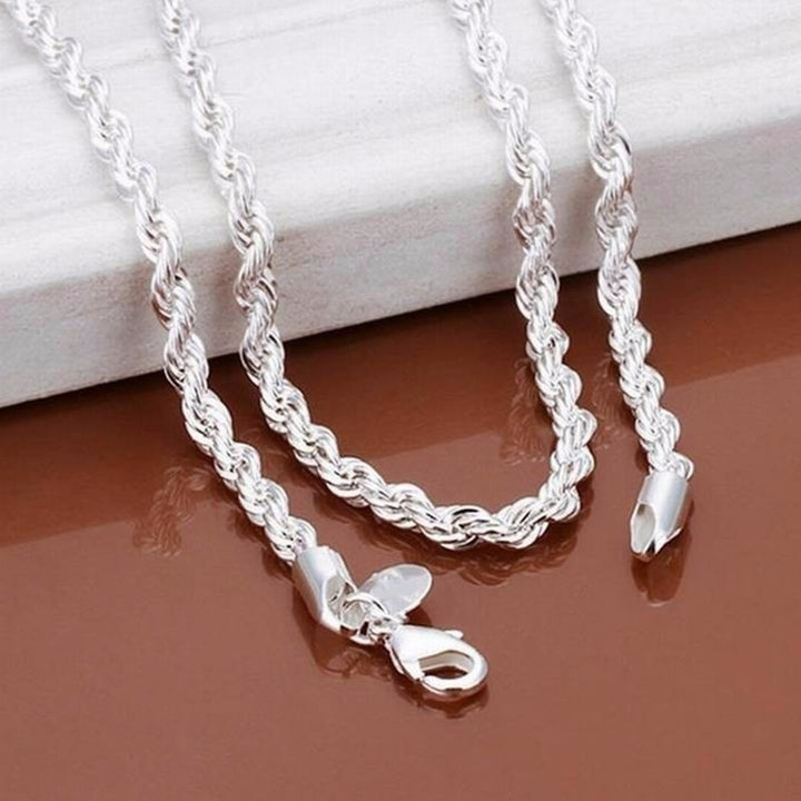 Unisex Fashion 18-30 inch Necklace Twisted Chain Pendant Jewelry Gift for Dating Image 8