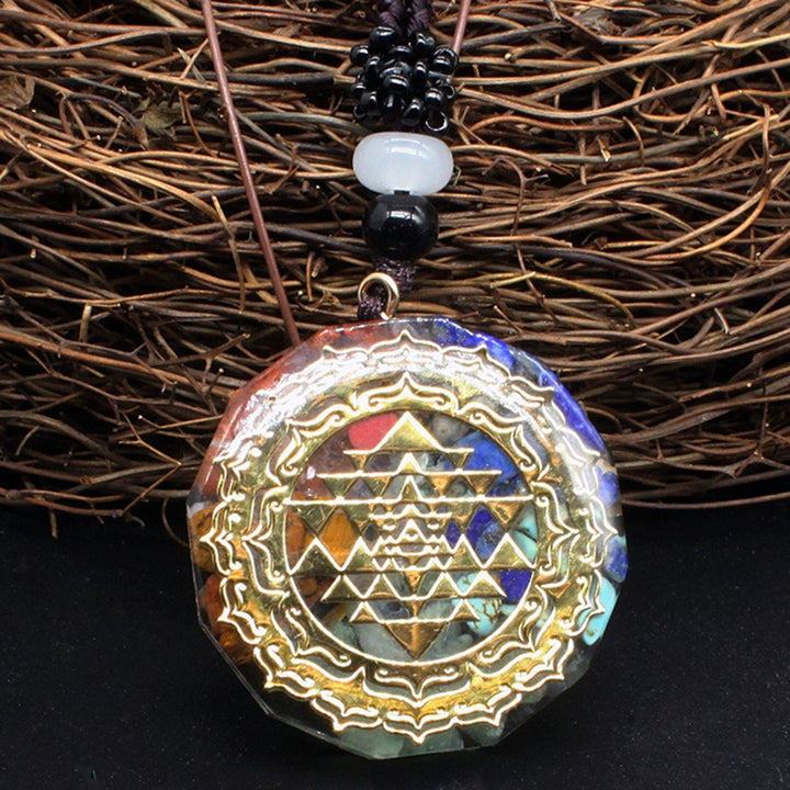 7 Chakra Energy Pendant Necklace Yoga Meditation Balancing Stone Jewelry Gift Image 3
