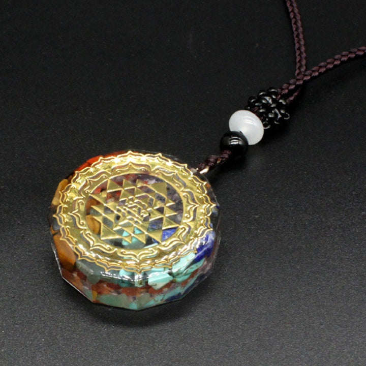 7 Chakra Energy Pendant Necklace Yoga Meditation Balancing Stone Jewelry Gift Image 8