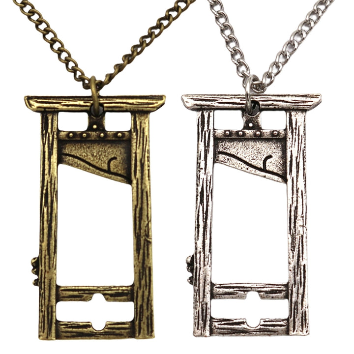 Guillotine Necklace Gothic Pnoto Frame Chain Jewelry Gift Pendant Accessory Image 1