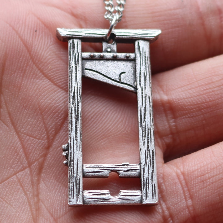 Guillotine Necklace Gothic Pnoto Frame Chain Jewelry Gift Pendant Accessory Image 4