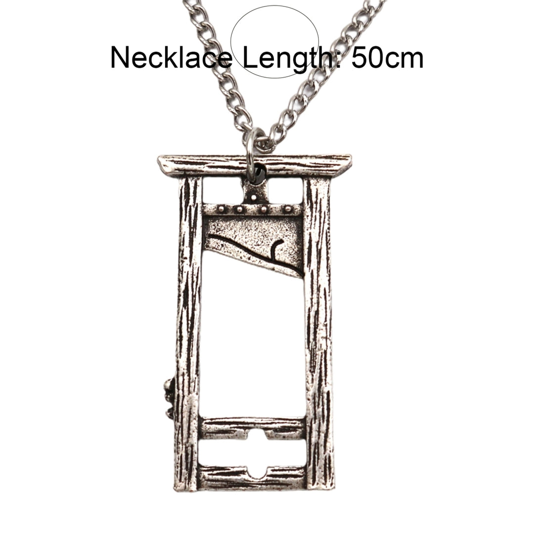 Guillotine Necklace Gothic Pnoto Frame Chain Jewelry Gift Pendant Accessory Image 4