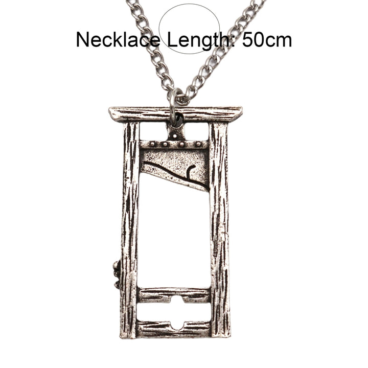 Guillotine Necklace Gothic Pnoto Frame Chain Jewelry Gift Pendant Accessory Image 4