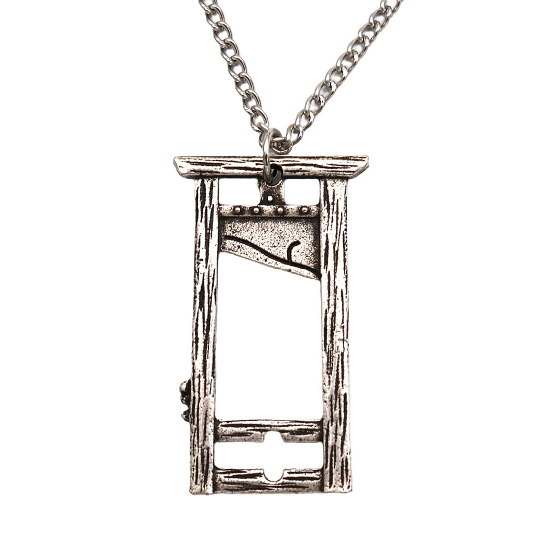 Guillotine Necklace Gothic Pnoto Frame Chain Jewelry Gift Pendant Accessory Image 6