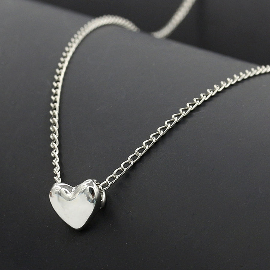 Women Elegant Love Heart Pendant Necklace Choker Chain Jewelry Accessory Gift Image 1