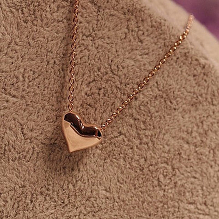 Women Elegant Love Heart Pendant Necklace Choker Chain Jewelry Accessory Gift Image 3