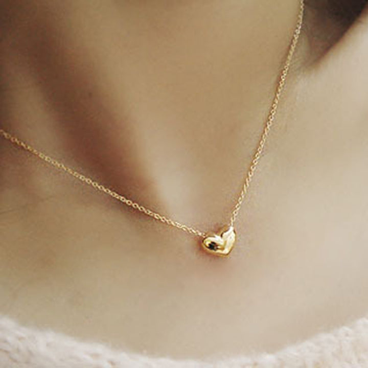 Women Elegant Love Heart Pendant Necklace Choker Chain Jewelry Accessory Gift Image 4