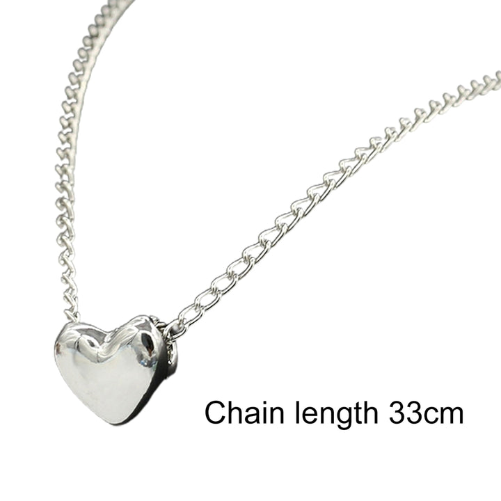 Women Elegant Love Heart Pendant Necklace Choker Chain Jewelry Accessory Gift Image 4