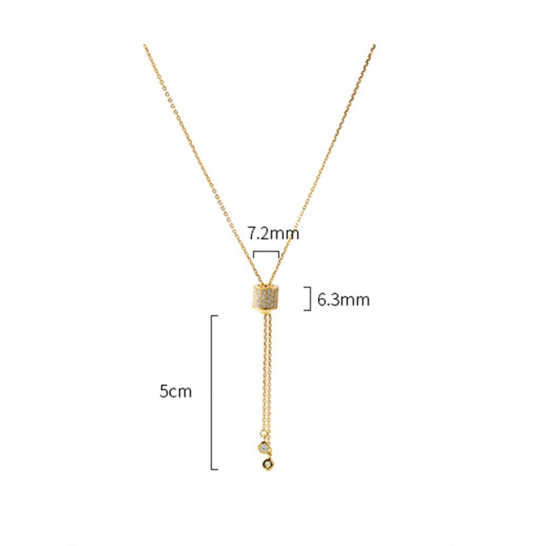 Women Necklace Elegant Electroplated Pendant Silver Plated Adjustable Neck Chain for Daily Wear Image 4