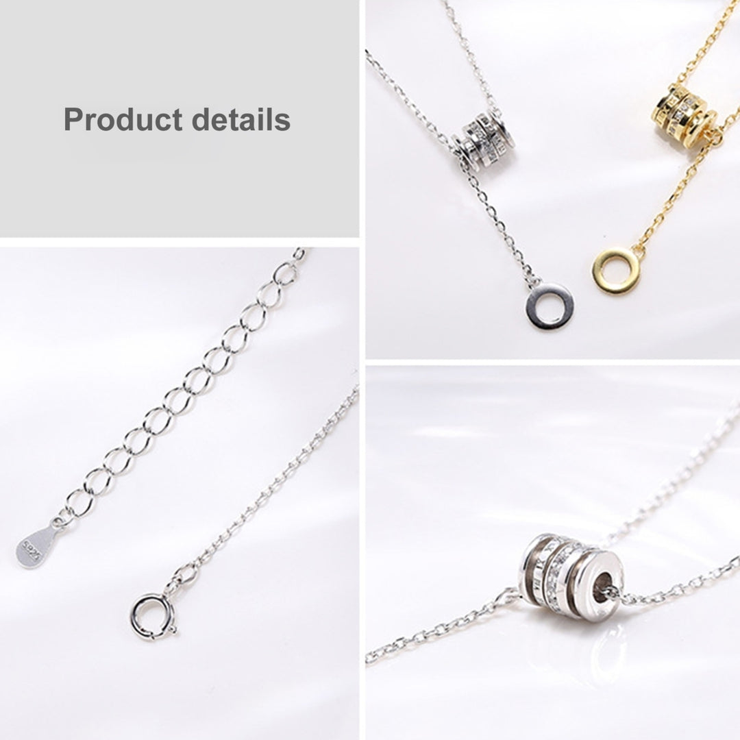 Necklace Cylinder Skin-friendly Silver Plated Especial Neck Pendant for Dating Image 9