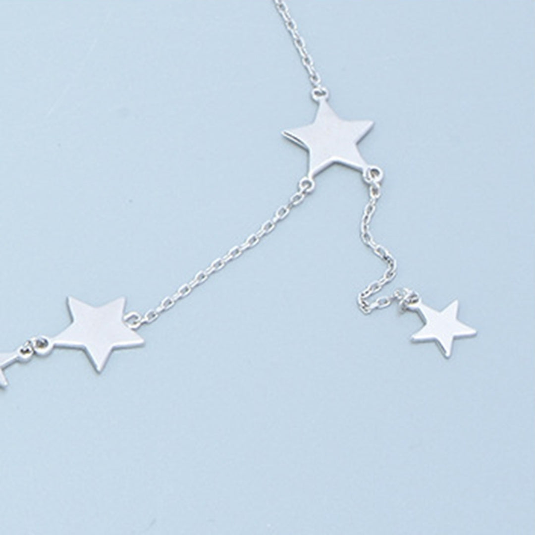 Star Necklace Electroplated Anti-rust Pendant Silver Plated Neck Chain for Daily Life Image 6