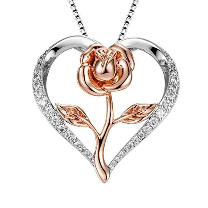 Necklace Rose Flower Shape Rust-proof Alloy Elegant Jewelry Necklace Supplies for Women Image 6