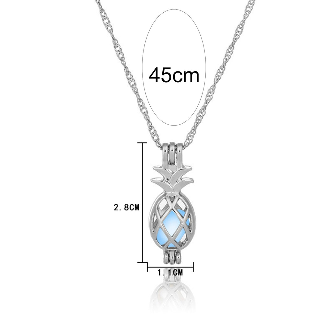 Pineapple Pendant Simple Glowing Hollow Women Clavicle Necklace Jewelry Accessory for Anniversary Image 4