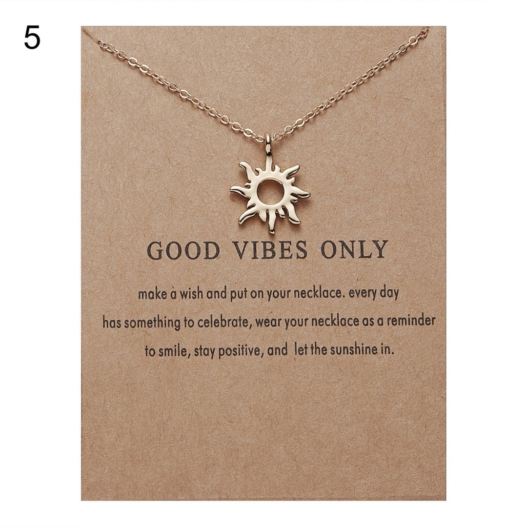 Women Pendant Alloy with Card Creative Mini Wing Shape Collarbone Chain Small Gift Image 1