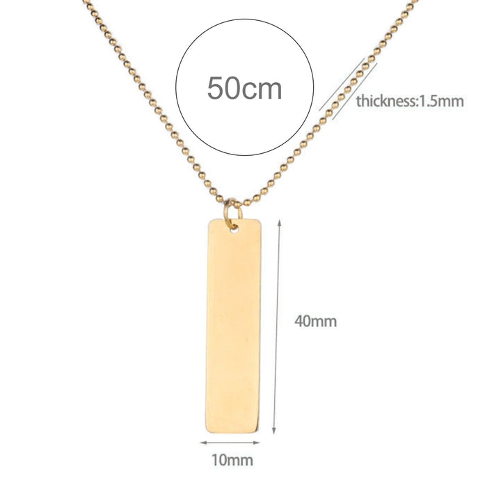 Stainless Steel Pendent Necklace Thin Geometrical Round Bead Neck Chain Fashion Jewelry Image 4