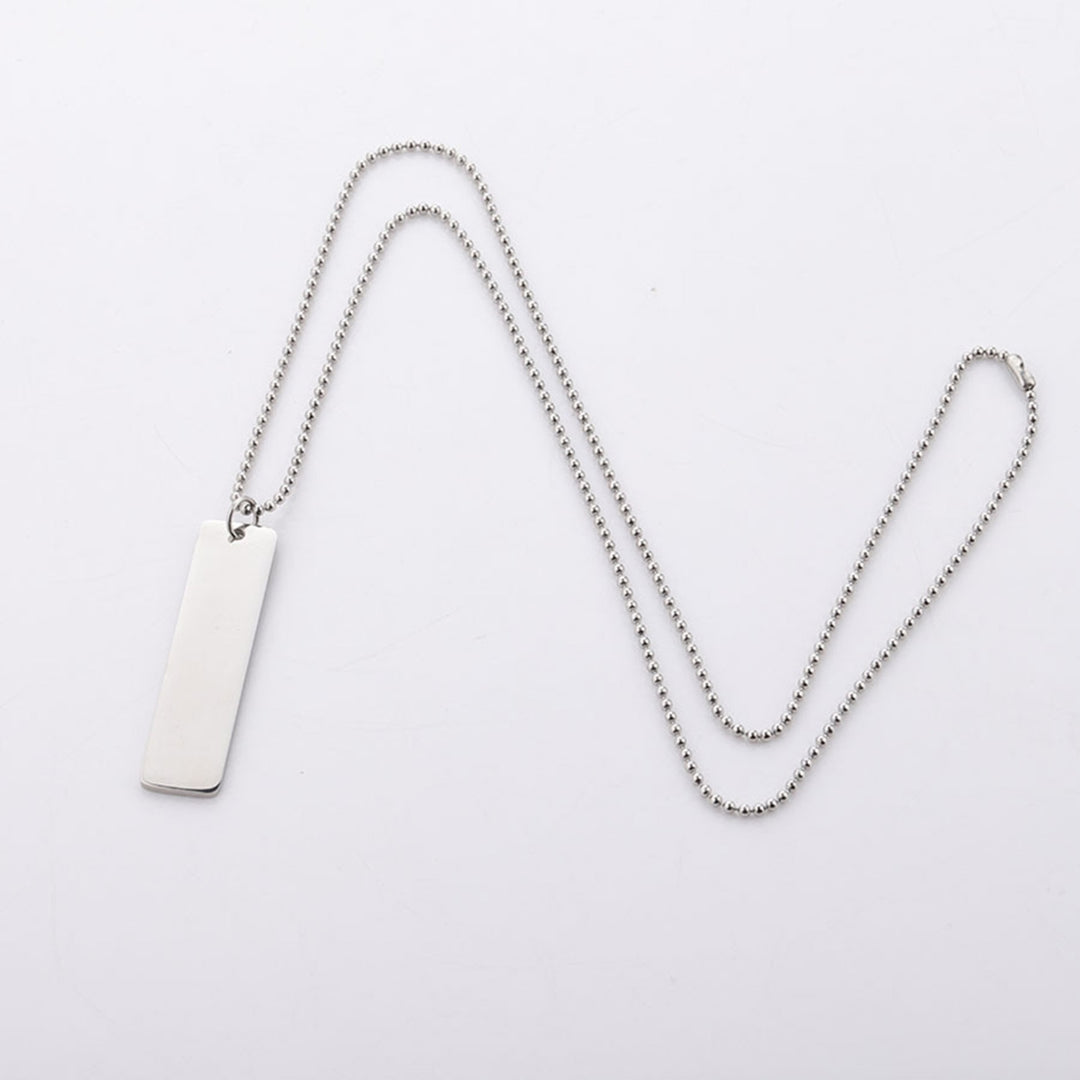 Stainless Steel Pendent Necklace Thin Geometrical Round Bead Neck Chain Fashion Jewelry Image 8