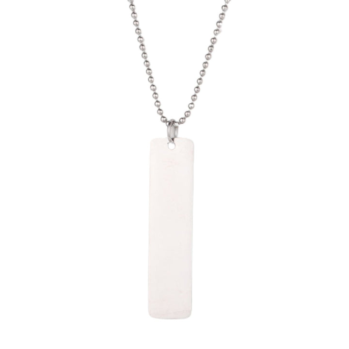 Stainless Steel Pendent Necklace Thin Geometrical Round Bead Neck Chain Fashion Jewelry Image 9