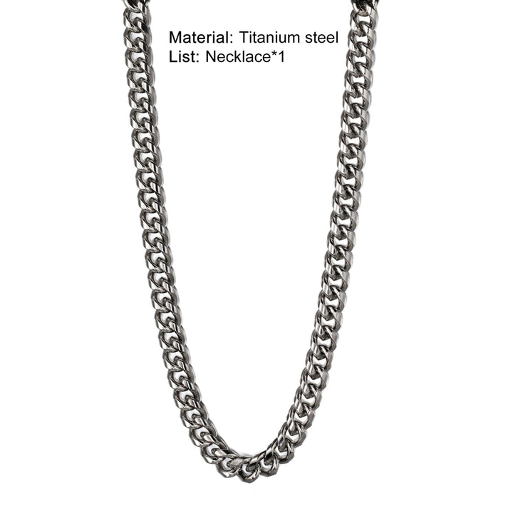 Chain Thick Long Necklace Titanium Steel Punk Wide Chain Necklace Jewelry Accessory Image 9