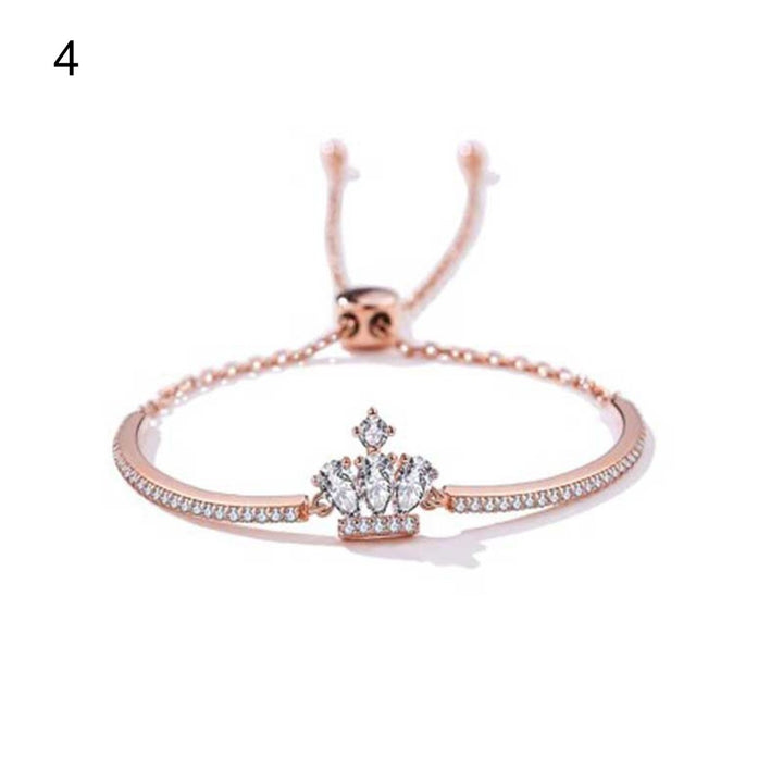 SILVERHOO Women Necklace Crown Cubic Zirconia Jewelry Exquisite All Match Ear Studs Bracelet Bangle Girls Gift Image 1