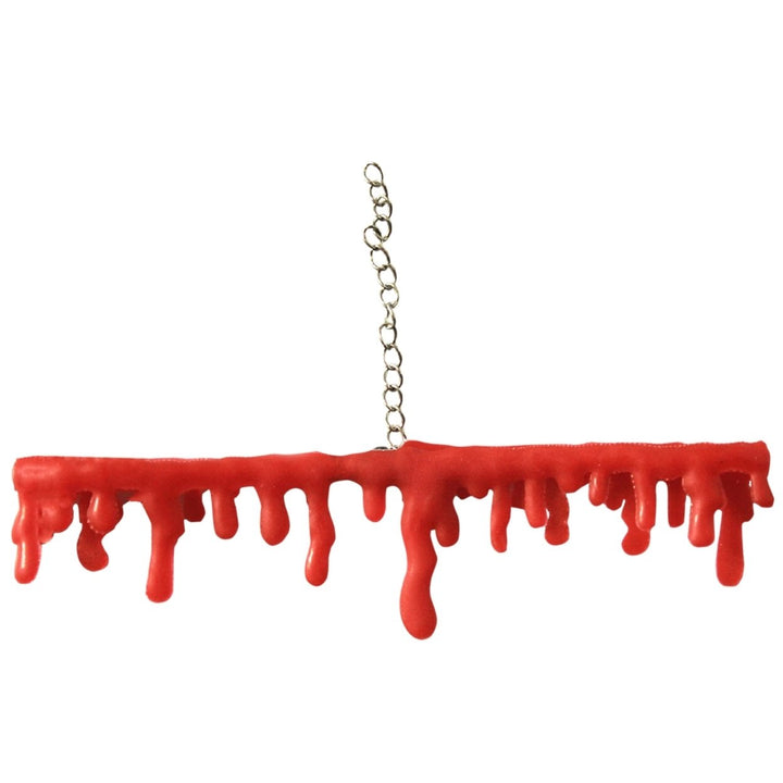 2Pcs Dripping Blood Necklace Small Demon Devil Horn Hair Clips Funny Halloween Hairpins Horrible Necklace Cosplay Image 10