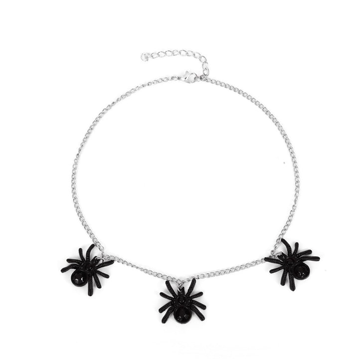 Three Spider-Shaped Pendants Women Necklace Classic Alloy Exaggerated Gothic Halloween Necklace Party Jewelry Image 8