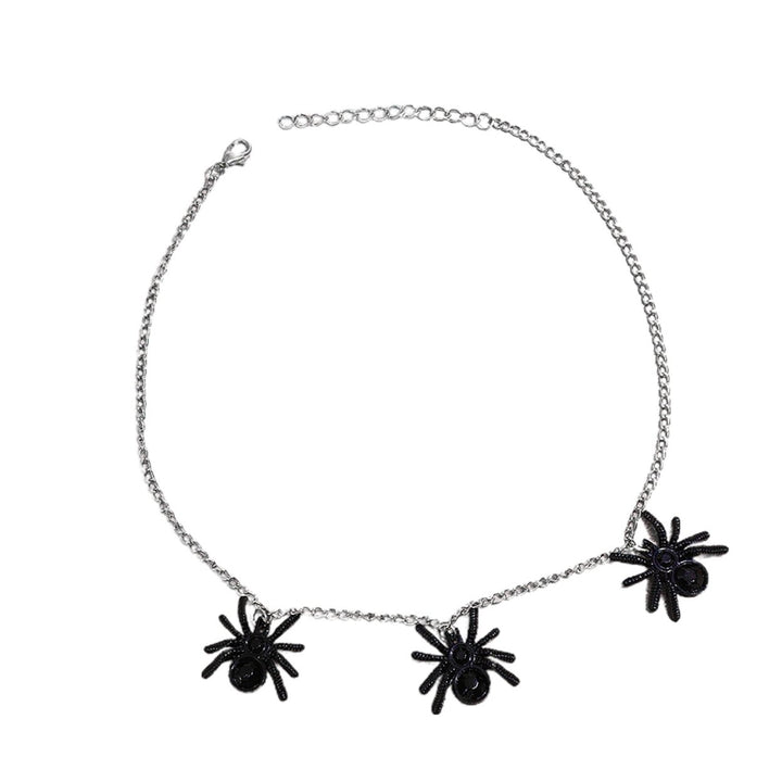 Three Spider-Shaped Pendants Women Necklace Classic Alloy Exaggerated Gothic Halloween Necklace Party Jewelry Image 9