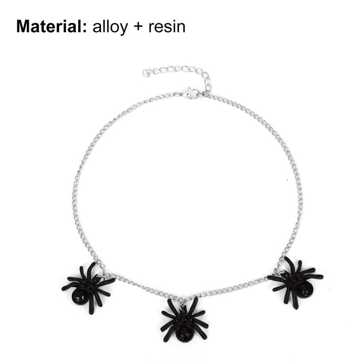 Three Spider-Shaped Pendants Women Necklace Classic Alloy Exaggerated Gothic Halloween Necklace Party Jewelry Image 12